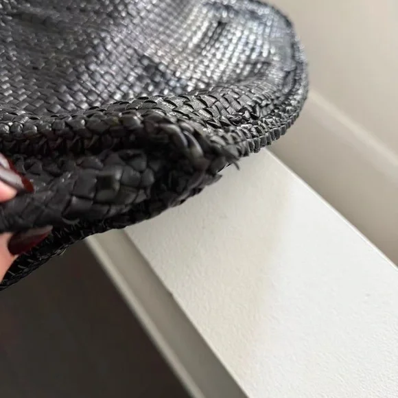 Prada Black Leather Woven Tote Bag - Picture 10 of 11